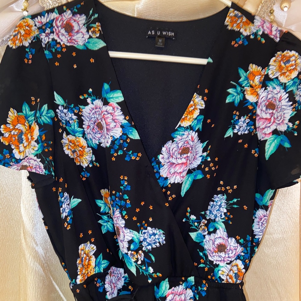 Flower Dress With Belt